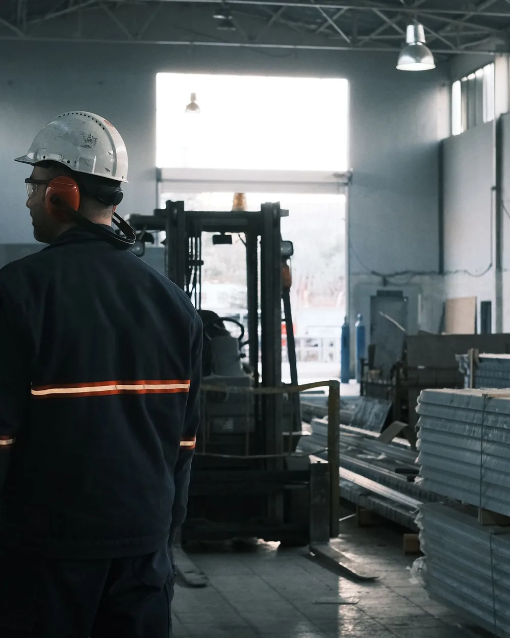 Predictive maintenance sensors monitoring a factory production line.